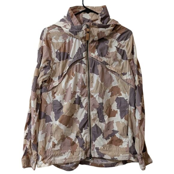 Indygena Podroz Pastel Camo Lightweight Packable Jacket Stowaway Hooded Sz L - Picture 3 of 12